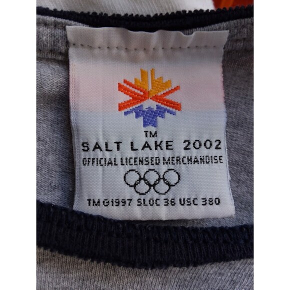Salt Lake 2002 Event Olympics Shirt Men's Large Gray Blue T-Shirt - Picture 3 of 7
